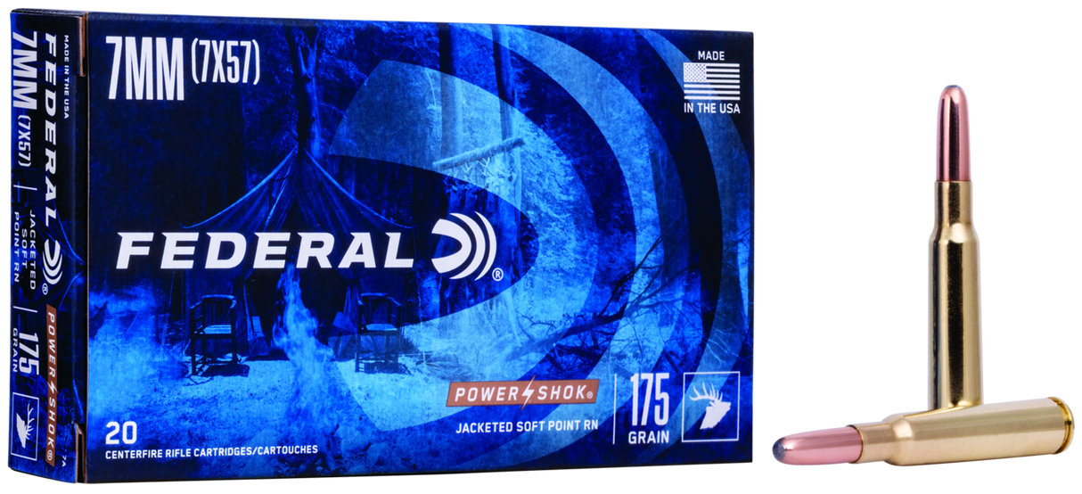 Federal Büchsenmunition 7 x 57 11,3g Jacketed Soft Point Power Shok