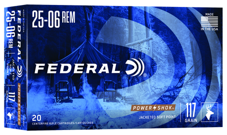 Federal Büchsenmunition .25-06 Rem. 7,6g Jacketed Soft Point Power Shok