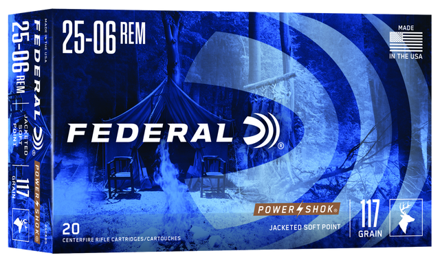Federal Büchsenmunition .25-06 Rem. 7,6g Jacketed Soft Point Power Shok