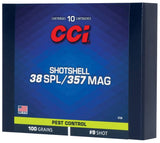 CCI Schrotmunition .357 Mag.;.38 Special 6,50g Shotshell 2,00 mm Pest Control