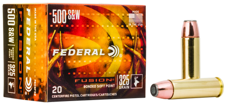 Federal Revolvermunition .500 S&W Mag. 21,1g Fusion Soft Point