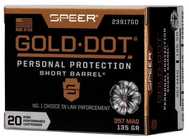 Speer Revolvermunition Gold Dot .357 Mag. 8,70g Gold Dot Hollow Point Short Barrel