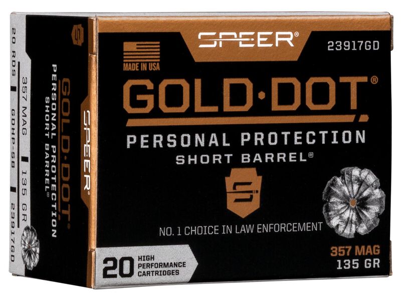 Speer Revolvermunition Gold Dot .357 Mag. 8,70g Gold Dot Hollow Point Short Barrel