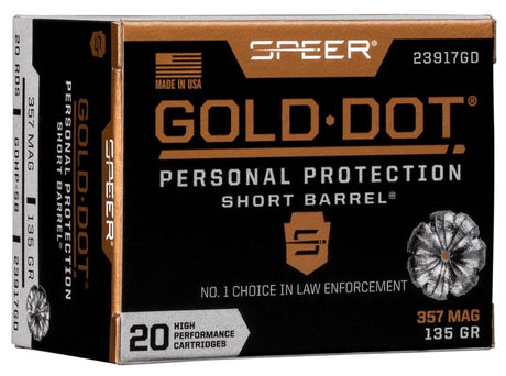 Speer Revolvermunition Gold Dot .357 Mag. 8,70g Gold Dot Hollow Point Short Barrel