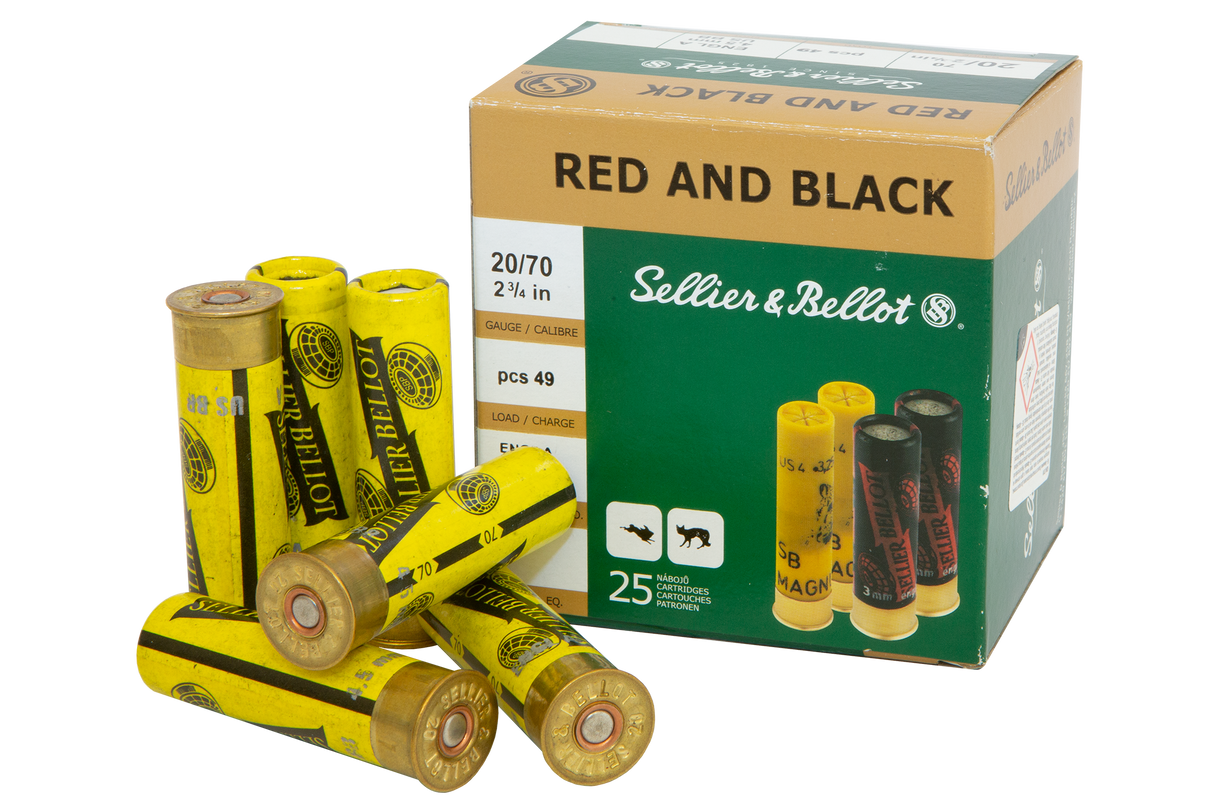 Sellier & Bellot Schrotmunition 20/70 27g 6,83mm Red and Black