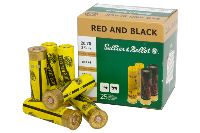 Sellier & Bellot Schrotmunition 20/70 27g 6,83mm Red and Black