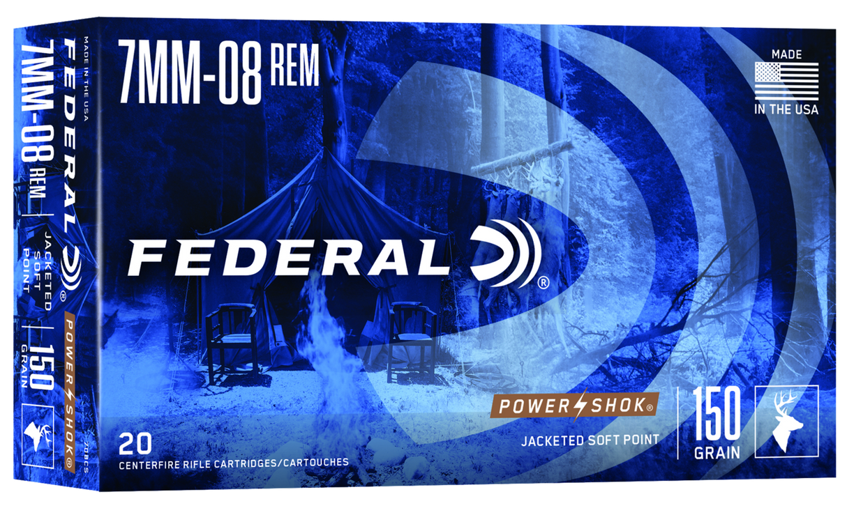 Federal Büchsenmunition 7 mm - 08 Rem. 9,7g Jacketed Soft Point Power Shok