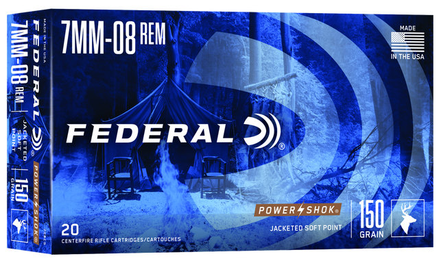 Federal Büchsenmunition 7 mm - 08 Rem. 9,7g Jacketed Soft Point Power Shok