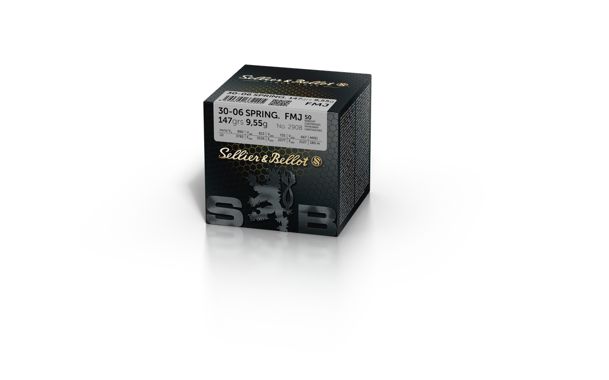 Sellier & Bellot Büchsenmunition .30-06 Spring 9,55g Full Metal Jacket Schüttpackung mit 50 Stüc