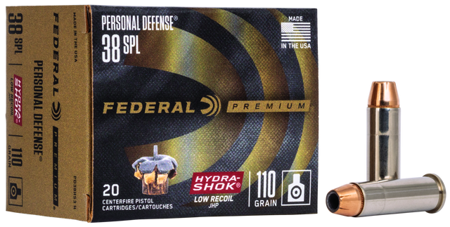 Federal Revolvermunition Premium .38 Special 7,1g Hydra-Shok Jacketed Hollow Point
