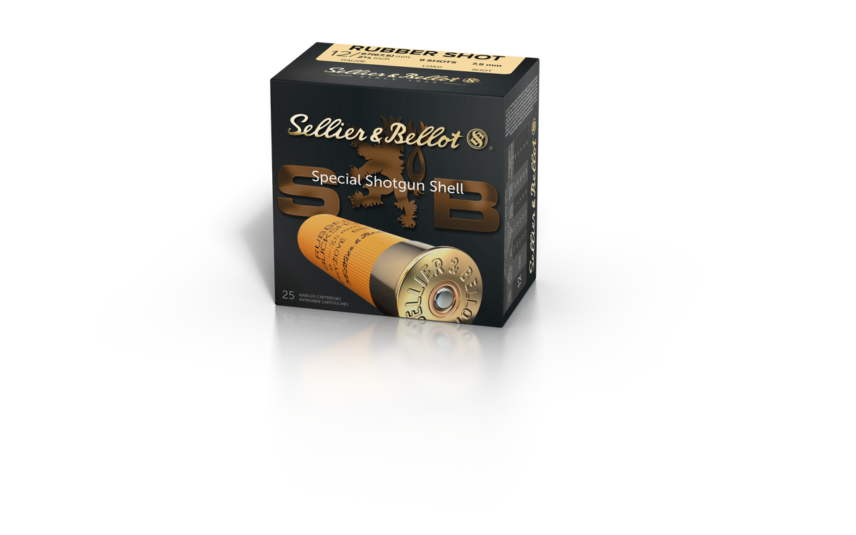 Sellier & Bellot Schrotmunition 12/67,5 12g 7,50mm Rubber Ball 9 Kugeln