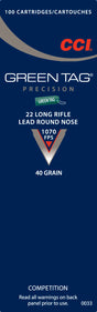 CCI Kleinkalibermunition .22 LR 2,6g Lead Round Nose Green Tag