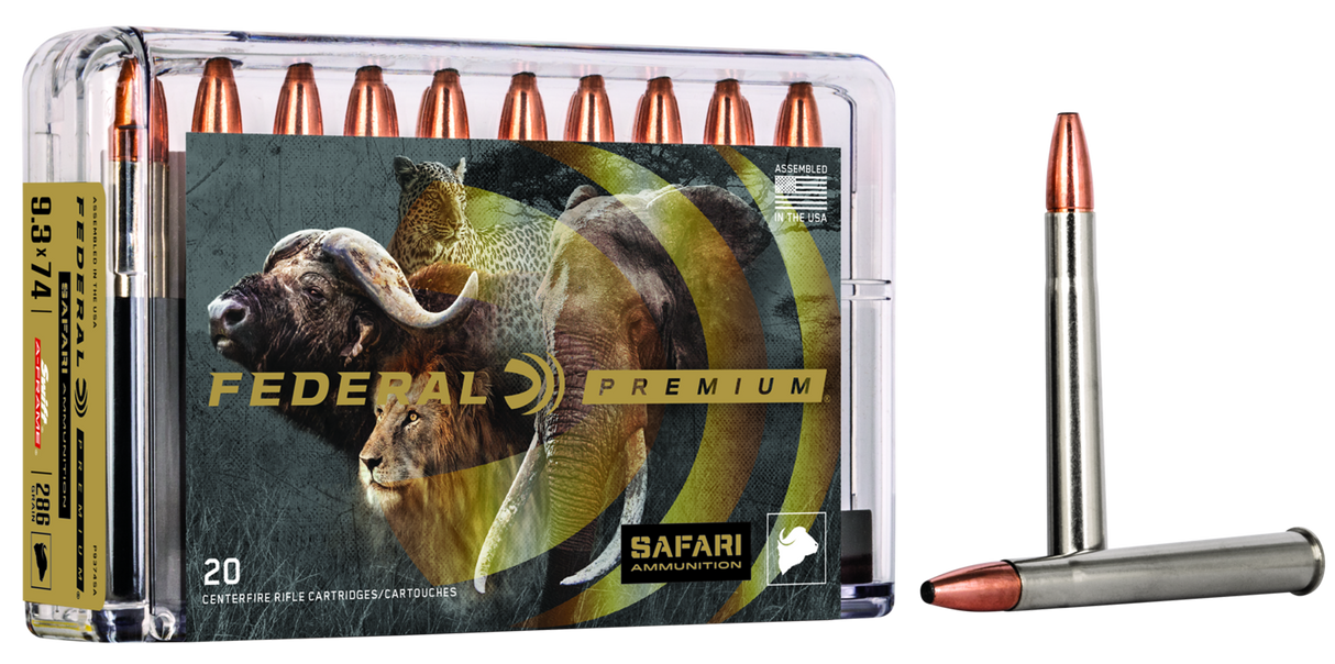 Federal Büchsenmunition Premium 9,3 x 74 R 18,5g Swift A-Frame Cape Shok