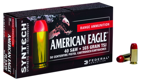 Federal Pistolenmunition American Eagle .40 S&W 10,7g Syntech Jacket Flat Nose