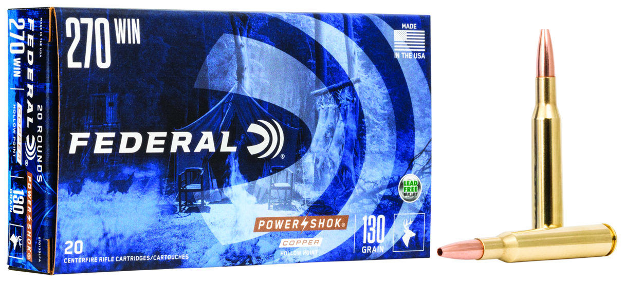 Federal Büchsenmunition .270 Win. 8,4g Copper Hollow Point Power Shok