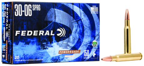 Federal Büchsenmunition .30-06 Spring 9,7g Copper Hollow Point Power Shok