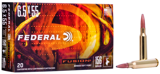 Federal Büchsenmunition 6,5 x 55 SE 10,1g Fusion Soft Point