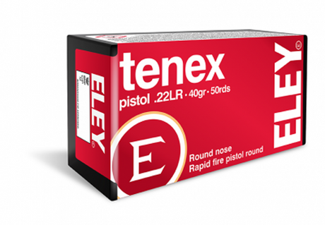 Eley Kleinkalibermunition .22 LR 2,6g Round Nose Tenex Pistol