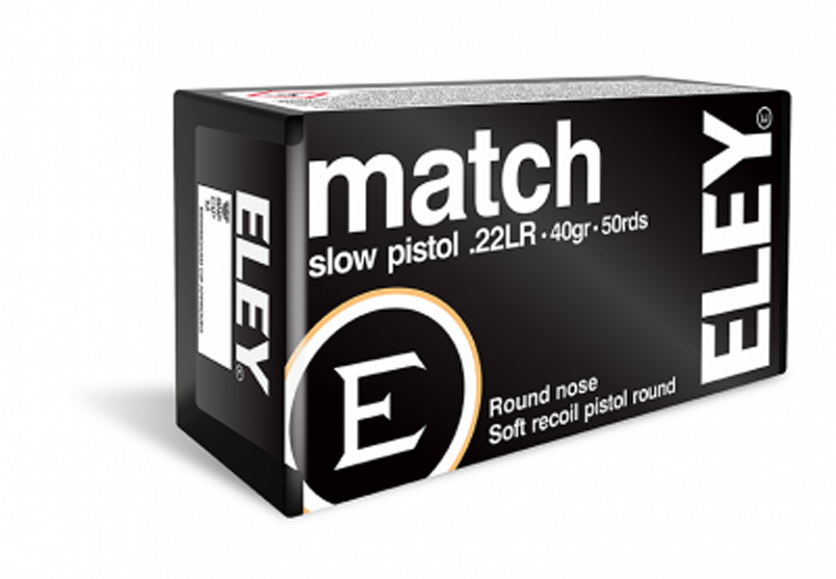 Eley Kleinkalibermunition .22 LR 2,6g Round Nose Match Pistol Slow