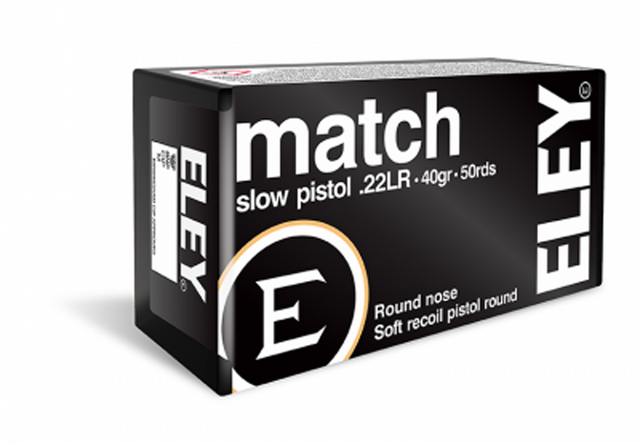 Eley Kleinkalibermunition .22 LR 2,6g Round Nose Match Pistol Slow