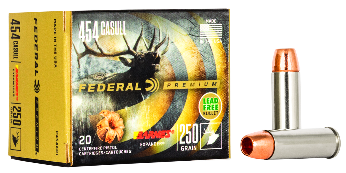 Federal Büchsenmunition Premium .454 Casull 16,2g Barnes Expander Vital Shok