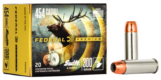 Federal Büchsenmunition Premium .454 Casull 19,4g Swift A-Frame Vital Shok