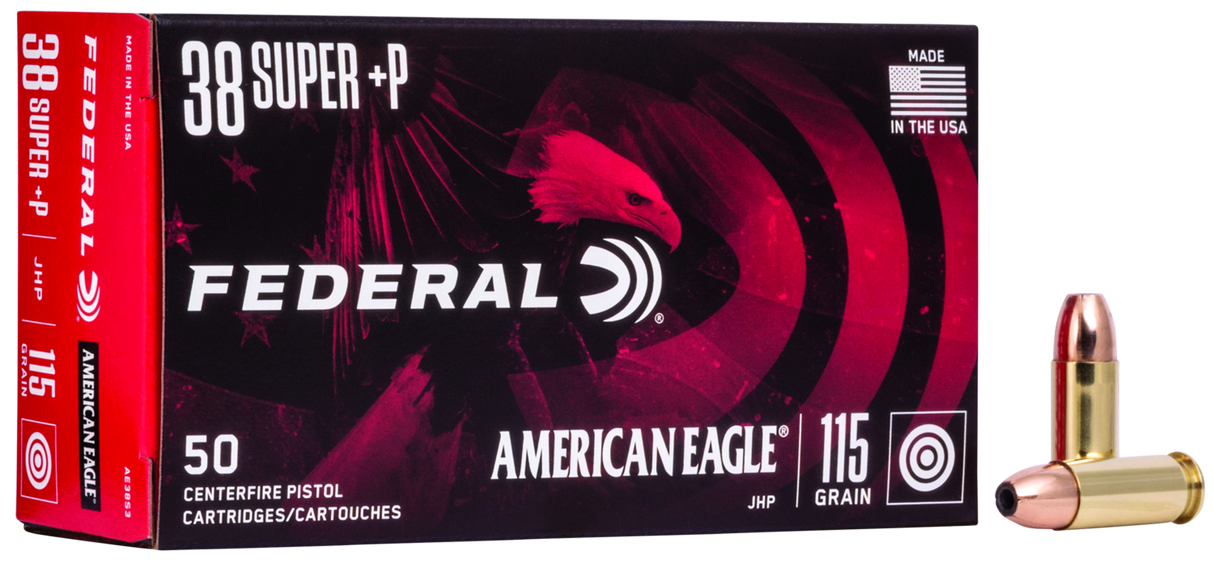 Federal Pistolenmunition American Eagle .38 Super Auto 7,5g Jacketed Hollow Point