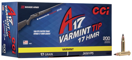 CCI Kleinkalibermunition .17 HMR 1,1g Tipped Varmint A17