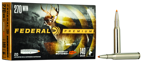 Federal Büchsenmunition Premium .270 Win. 9,1g Trophy Bonded Tip Vital Shok