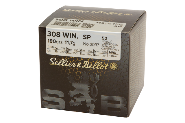 Sellier & Bellot Büchsenmunition .308 Win. 11,7g Soft Point Schüttpackung mit 50 Stück