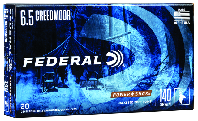 Federal Büchsenmunition 6,5 mm Creedmoor 9,1g Jacketed Soft Point Power Shok