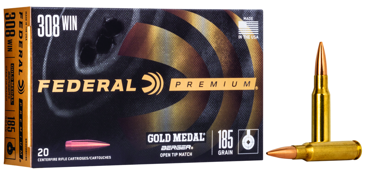 Federal Büchsenmunition Gold Medal .308 Win. 12g Berger Jugernaught Open Tip Match