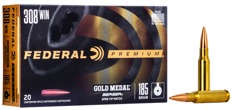 Federal Büchsenmunition Gold Medal .308 Win. 12g Berger Jugernaught Open Tip Match