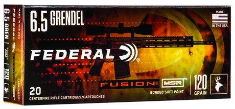 Federal Büchsenmunition 6,5 mm Grendel 7,8g Fusion Soft Point