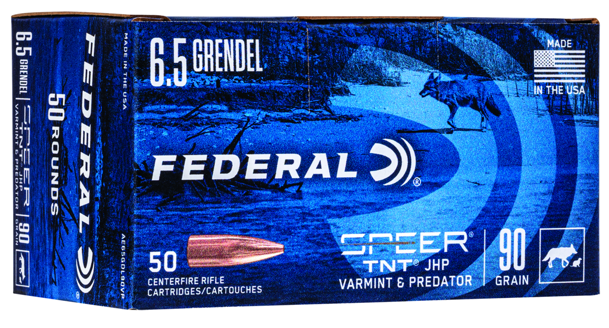 Federal Büchsenmunition American Eagle 6,5 mm Grendel 5,8g TNT Jacketed Hollow Point Varmint Predato