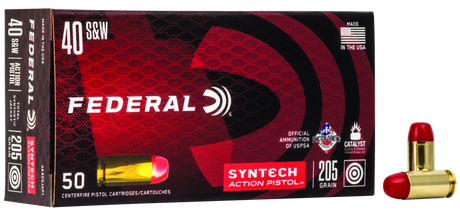 Federal Pistolenmunition American Eagle .40 S&W 13,3g Syntech Jacket Flat Nose Syntech Action Pi