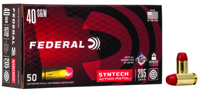 Federal Pistolenmunition American Eagle .40 S&W 13,3g Syntech Jacket Flat Nose Syntech Action Pi