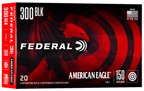 Federal Büchsenmunition American Eagle .300 AAC Blackout 9,7g Full Metal Jacket Boat Tail