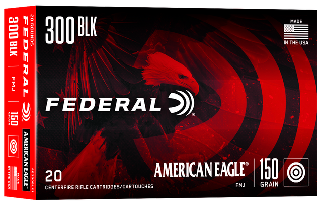 Federal Büchsenmunition American Eagle .300 AAC Blackout 9,7g Full Metal Jacket Boat Tail