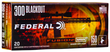 Federal Büchsenmunition .300 AAC Blackout 9,7g Fusion Soft Point MSR