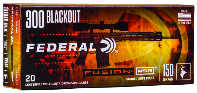 Federal Büchsenmunition .300 AAC Blackout 9,7g Fusion Soft Point MSR