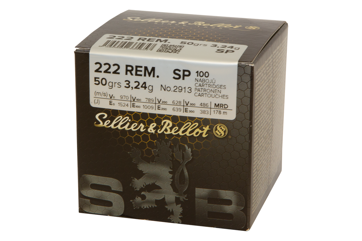 Sellier & Bellot Büchsenmunition .222 Rem. 3,24g Soft Point Schüttpackung mit 100 Stück