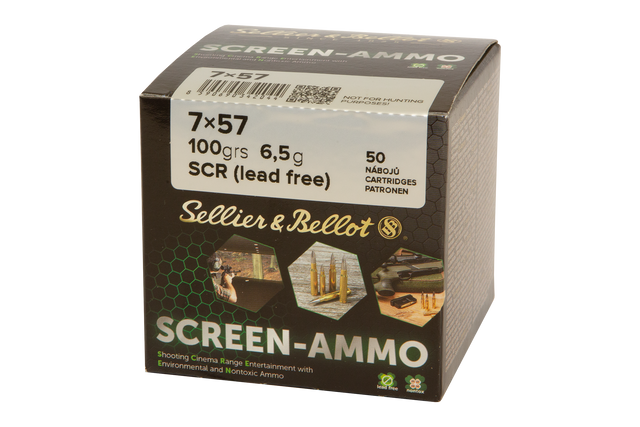 Sellier & Bellot Büchsenmunition SCREEN-Ammo 7 x 57 6,5g Screen (Lead Free) Schüttpackung mit 50