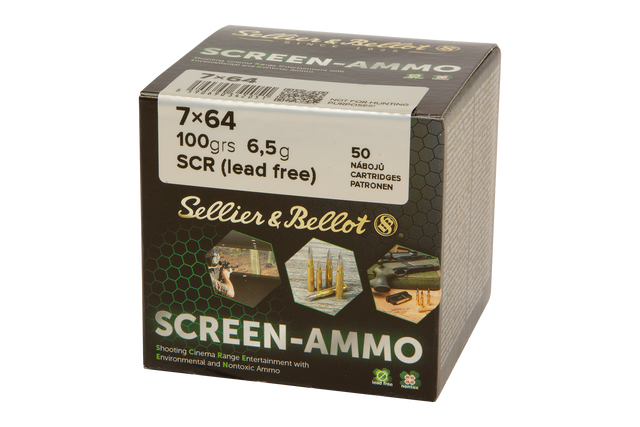 Sellier & Bellot Büchsenmunition SCREEN-Ammo 7 x 64 6,5g Screen (Lead Free) Schüttpackung mit 50