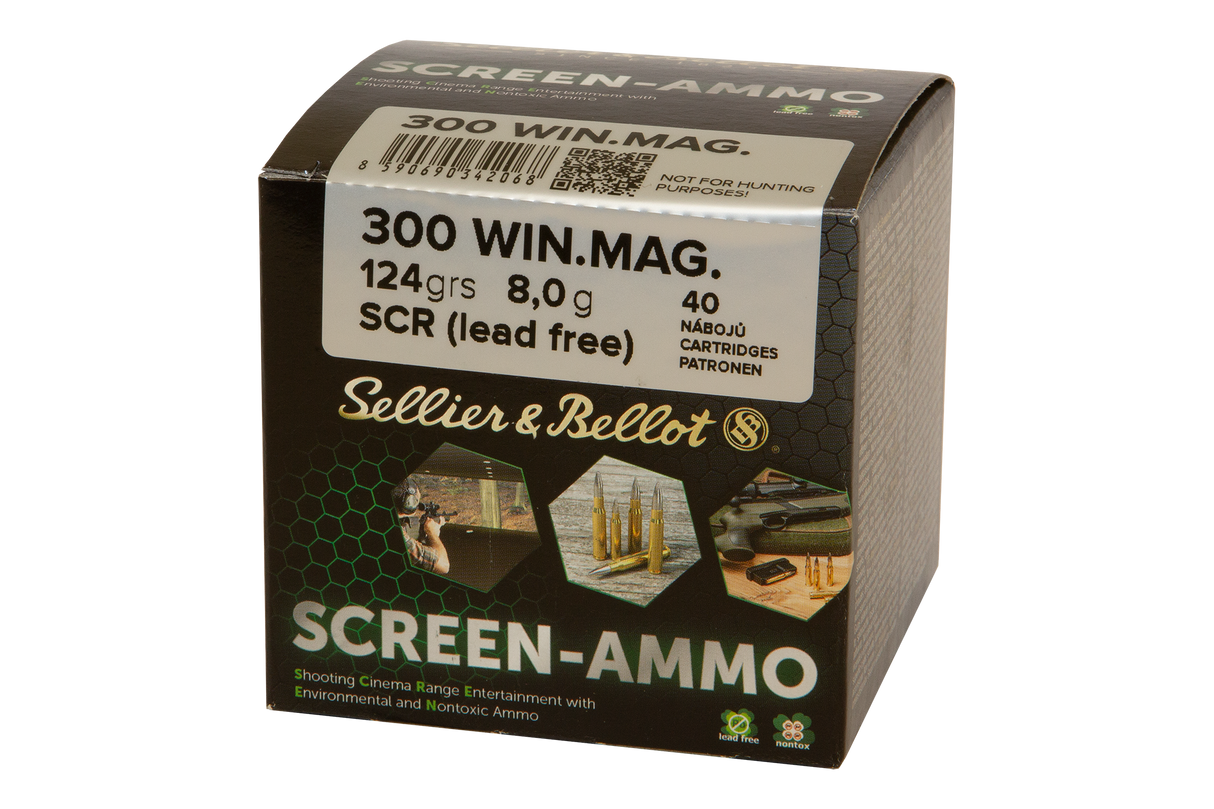 Sellier & Bellot Büchsenmunition SCREEN-Ammo .300 Win. Mag. 8g Screen (Lead Free) Schüttpackung