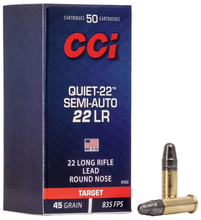 CCI Kleinkalibermunition .22 LR 2,6g Soft Point Quiet-22 Semi-Auto