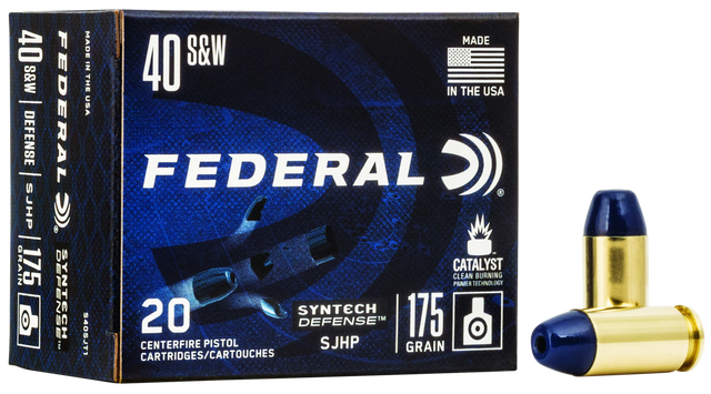 Federal Pistolenmunition .40 S&W 11,3g Segmented Hollow Point Syntech Defense