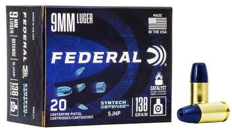 Federal Pistolenmunition 9 x 19 8,9g Segmented Hollow Point Syntech Defense