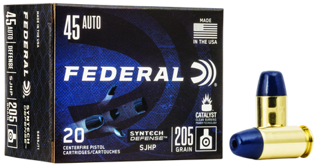 Federal Pistolenmunition .45 Auto 13,30g Segmented Hollow Point Syntech Defense
