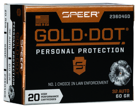 Speer Pistolenmunition Gold Dot .32 Auto 3,9g Gold Dot Hollow Point